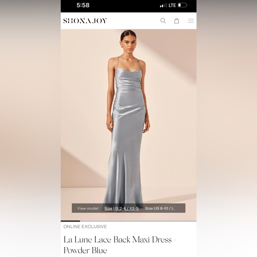 La Lune Lace Back Maxi Dress